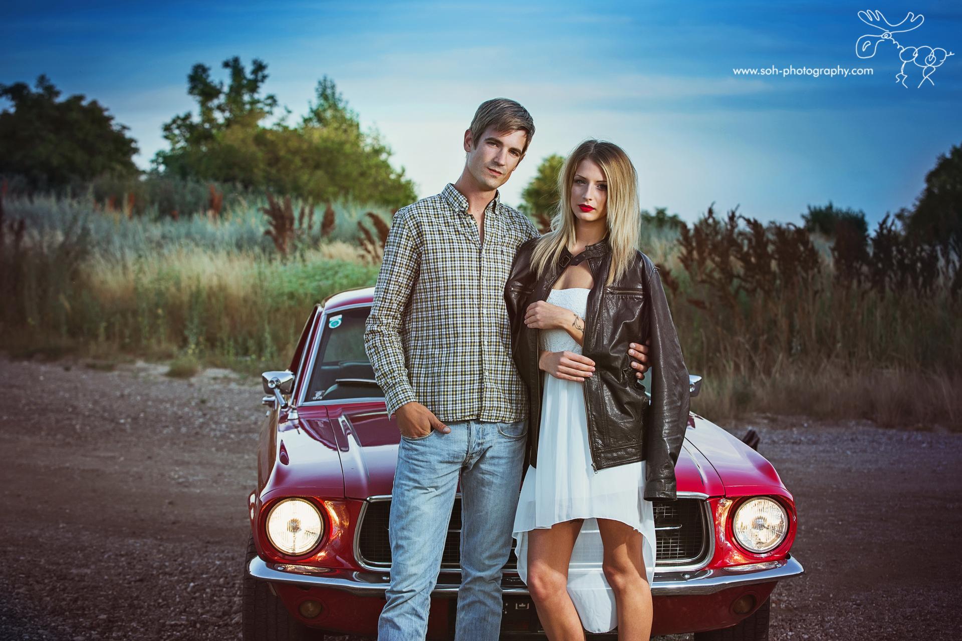 Lovestory Shooting mit Ford Mustang in Bruck an der Leitha – 7