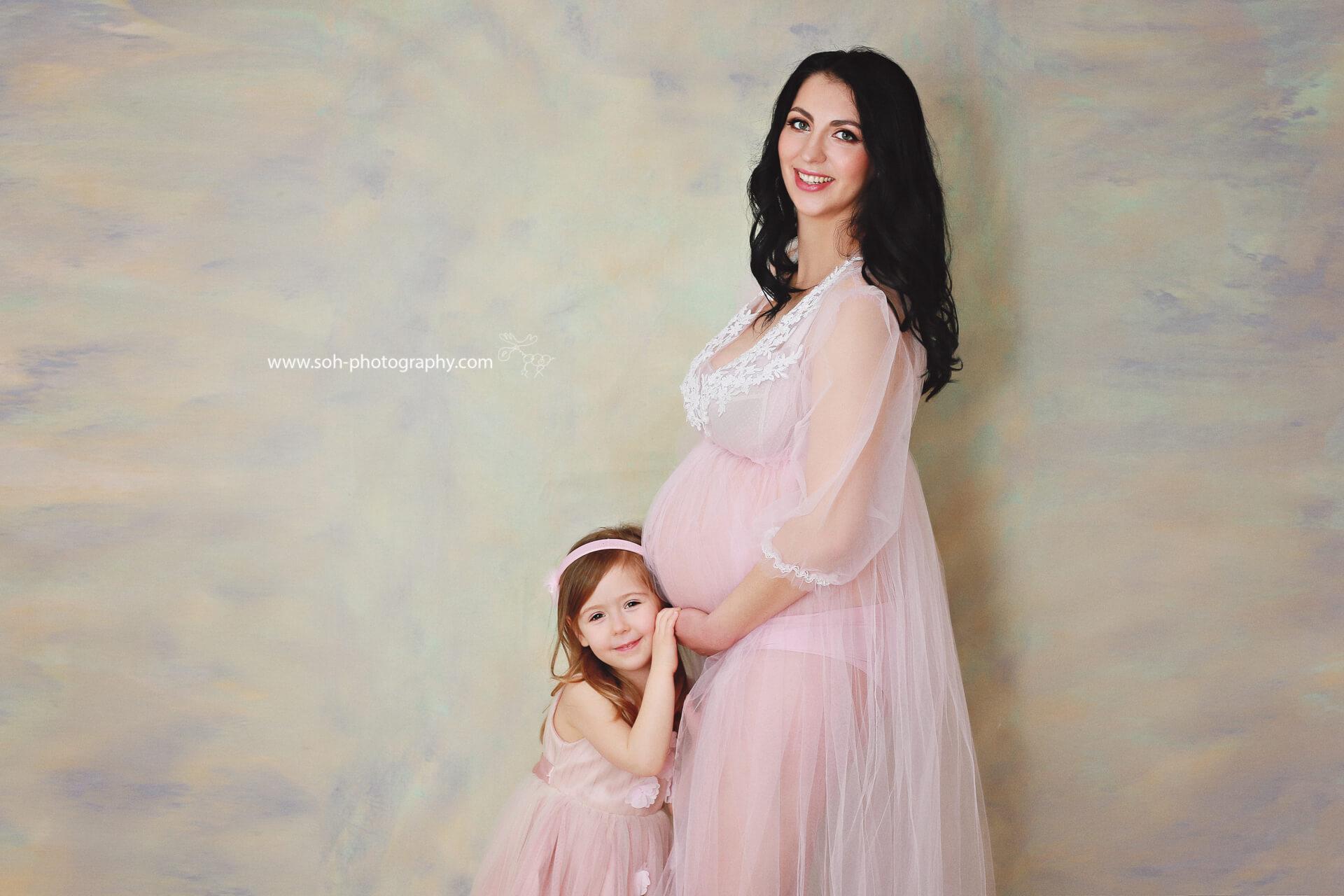 Babybauch Fotoshooting mit Kind Fotografin Bruck an der Leitha Studio – 6
