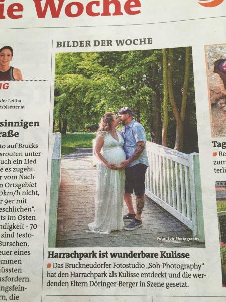 Harrachpark Bruck Leitha  Bezirksblatt Soh Photography Fotograf Babybauch